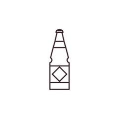 Isolated drink bottle icon line design