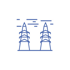 Isolated powerhouse icon line design