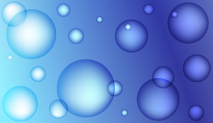 Background with bubbles. Design for your header page, ad, poster, banner. Pastel Gradient Color Vector illustration.