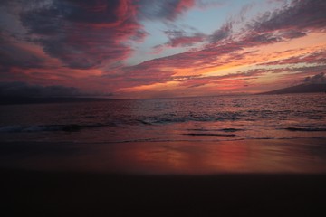 sunset over the ocean