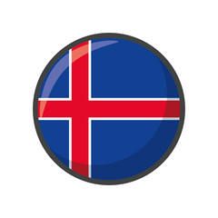 Obraz premium Isolated iceland flag icon block design