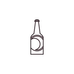 Isolated drink bottle icon line design