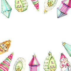 Christmas New year holidays marker hand drawn illustration with xmas wreath. Christmas decoration and holy with berries . holidays hand drawn card.