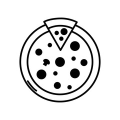 Isolated pizza icon line design