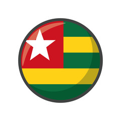 Fototapeta premium Isolated togo flag icon block design
