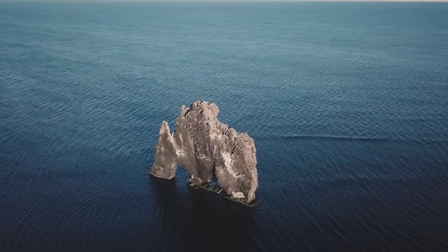 Aerial View Of The Hvitserkur Rock Formation In Iceland 2