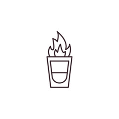 Isolated shot icon line design