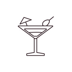 Isolated cocktail icon line design