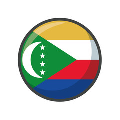 Isolated comoros flag icon block design