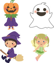 ハロウィンのキャラクターのイラスト