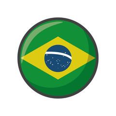 Fototapeta premium Isolated brazil flag icon block design