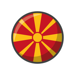 Obraz premium Isolated macedonia flag icon block design