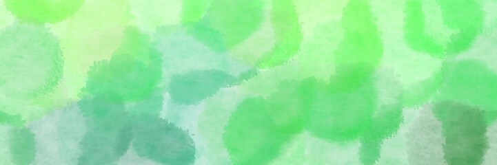 square graphic with confetti circles banner light green, pale green and tea green background with space for text or image