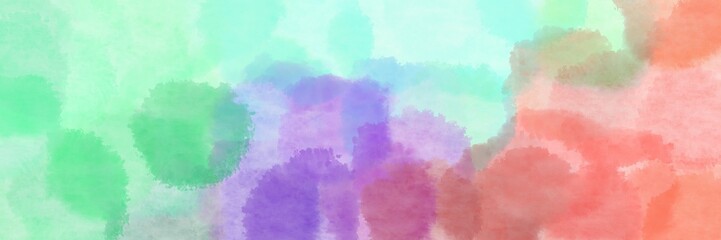 abstract confetti clouds banner powder blue, medium aqua marine and pale violet red background with space for text or image