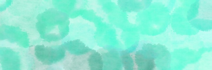 abstract round circles banner aqua marine, pale turquoise and medium aqua marine background with space for text or image