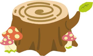 切りかぶのイラスト