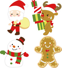クリスマスキャラクターのイラスト