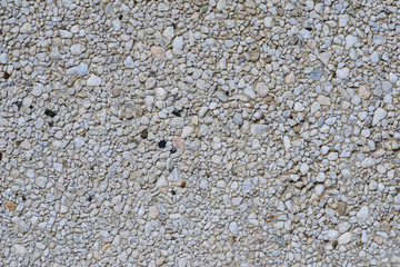 Wall with small stones.
