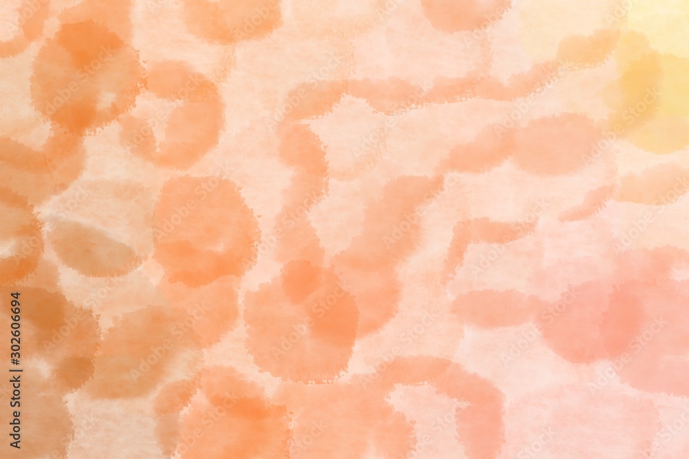 Poster abstract round bubbles skin, light salmon and sandy brown background with space for text or image