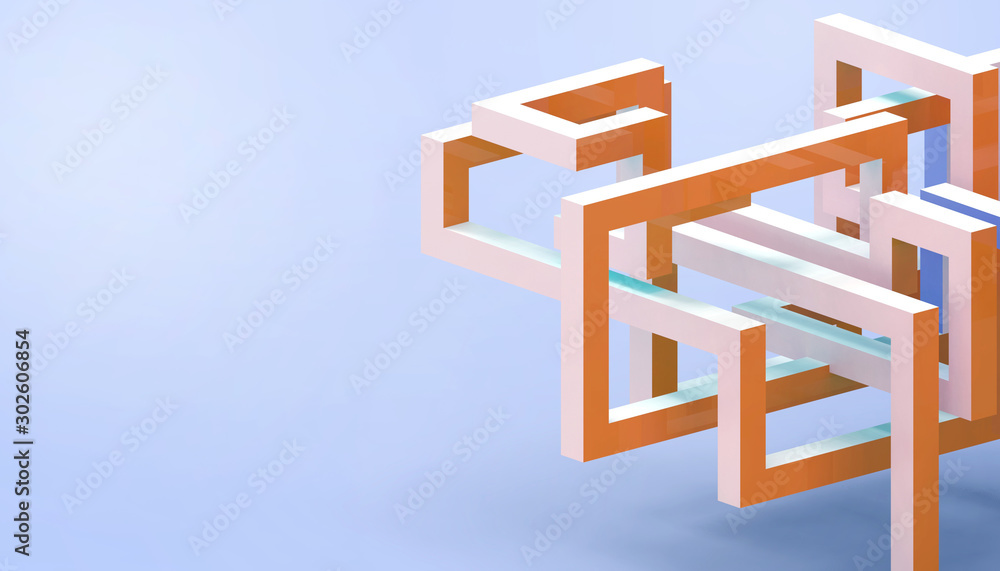 Poster abstract architecture business modern background orange structure geometric and concept inspiration 