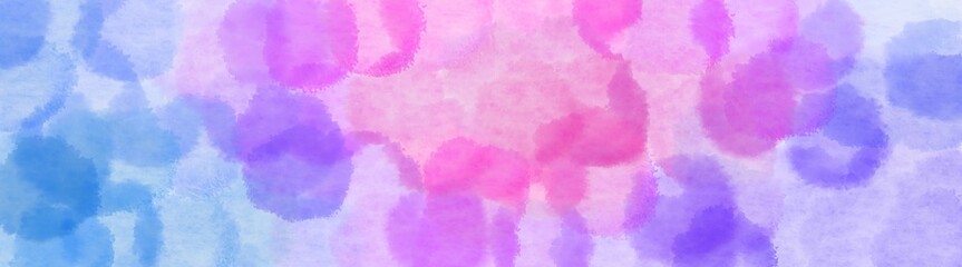 abstract futuristic circles wide banner. plum, corn flower blue and orchid background with space for text or image