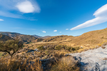 Landscapes around Las Canteras (Ugijar) Spain