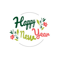 Fototapeta premium Happy New Year 2020 on White Background.