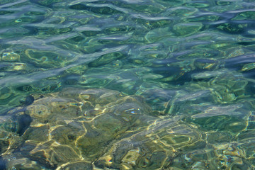 Fototapeta na wymiar clear water in Rhodes