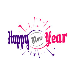 colorful Happy new year 2020 vector Illustration background Concept Image