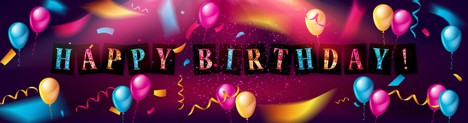 Naklejka premium Happy birthday vector illustration.