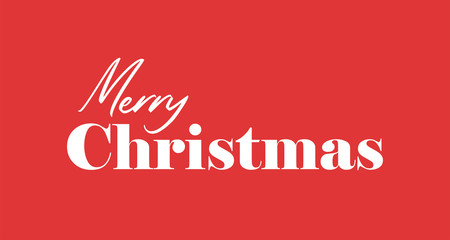Merry Christmas typographic design. Xmas Holidays text lettering.