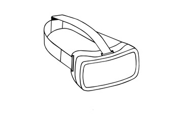 Virtual Reality Glasses. isolate on a white background. eps10 vector illustration. hand drawing