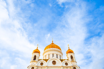 Moscow, Russia-26 October 2019: Church of Christ the Savior in Moscow, Russia