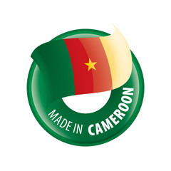 Cameroon flag, vector illustration on a white background