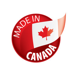 Canada flag, vector illustration on a white background