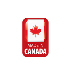 Canada flag, vector illustration on a white background