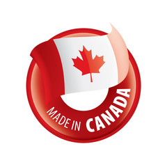 Canada flag, vector illustration on a white background