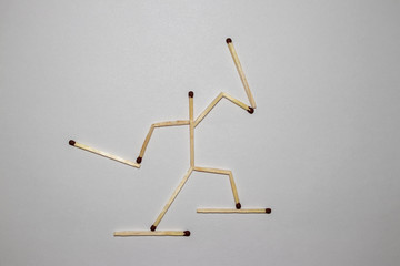 Animation from a match. Match-athlete goes in for sports.