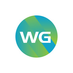 colorful W initial letter W logo vector with modern styles template