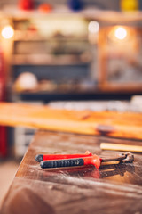 Retro / vintage workshop with misc. tools.