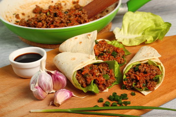 Asian Beef Tortilla