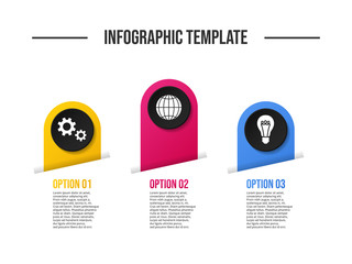 Fototapeta premium Design of colorful company infographic with icons. Vector