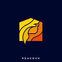 Bird With House Design Concept Illustration Vector Template