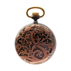 Pocket watch isolated on white background