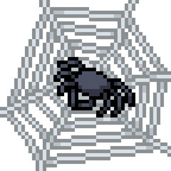 vector pixel art spider