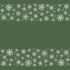 Christmas background with snowflakes. Xmas decoration. Vector