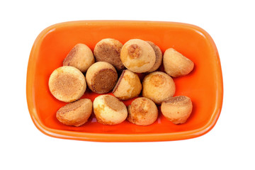 Cookies on the orange plate