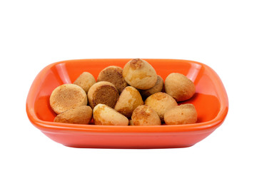 Cookies on the orange plate