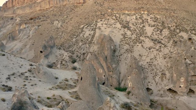 Rock-Cut Churches in The Beginning of Time on Soganli Valley from SKY. Kayseri, Turkiye