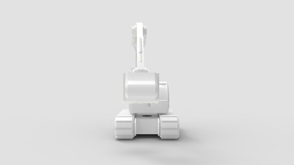 3d rendering of a toy excavator toy isolated in studio background